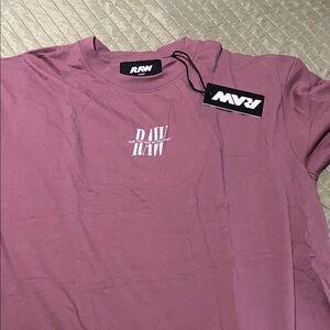 RAW Men's Mauve Short Sleeve Tee